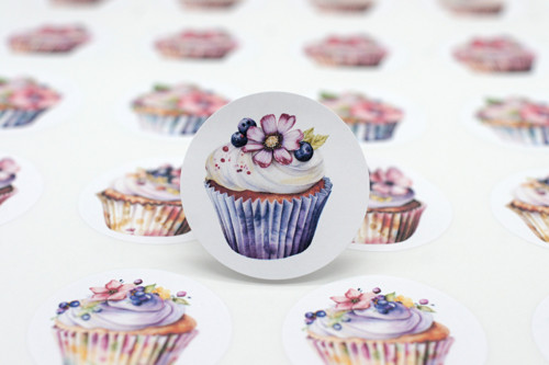 Cupcakes samolepky 24 ks - malé
