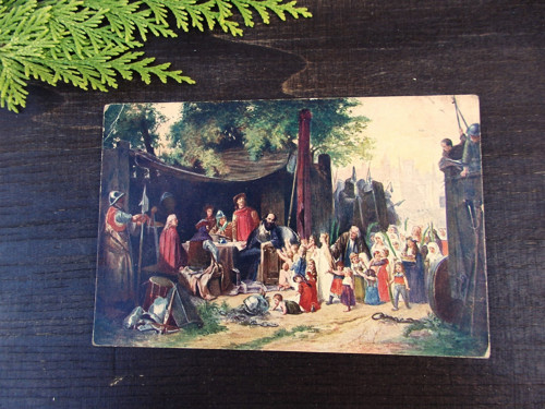 Husité před Naumburkem - pohlednice