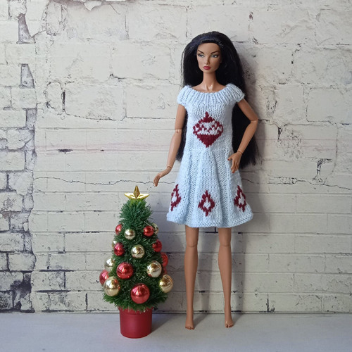 Barbie, FR, Integrity - šaty vánočn ozdoba — foto 1