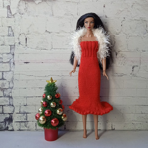 Oblečky pro Barbie, FR, Integrity - šaty, boa — foto 1