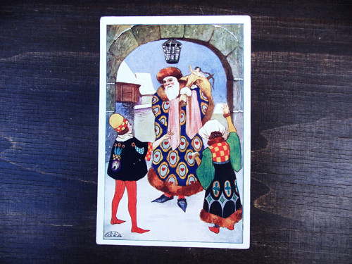 Veselé vánoce dle R. Ebnera - pohlednice