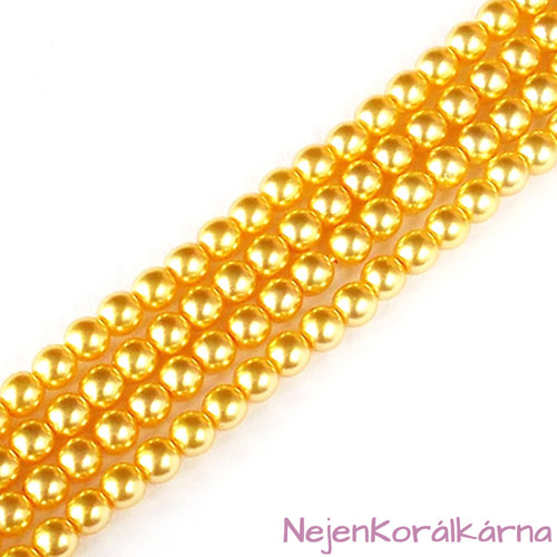 Voskové perle zlatá 6mm