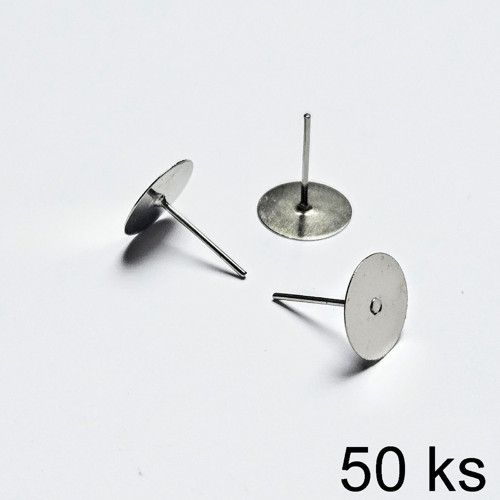 Platinové puzety 12x10 mm, 50 ks