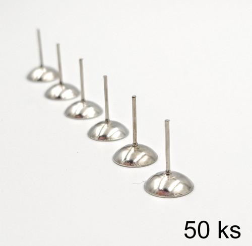 Platinové puzety miska 12x8 mm, 100 ks