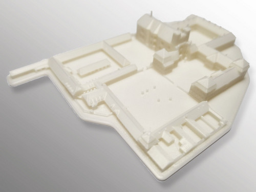 Model kláštera Rajhrad vytvořený 3D tiskem