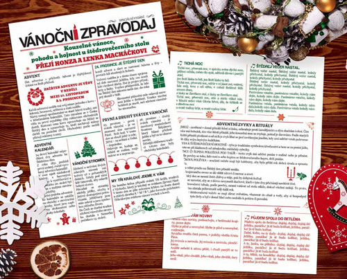 Vánoční Zpravodaj S Přáním A Koledami