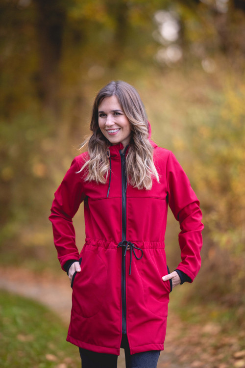 Parka Kombi tmavá červená