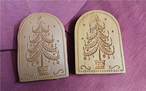 Stromeček-dřevěná forma 11x7cm