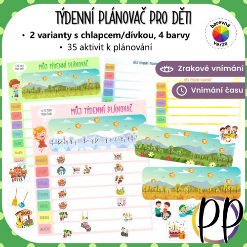 Týdenní plánovač pro děti - A3, A4 (PDF) — foto 1