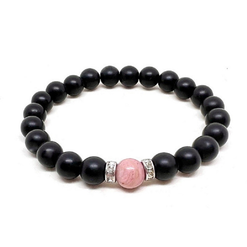 Náramek Onyx & Rodochrozit