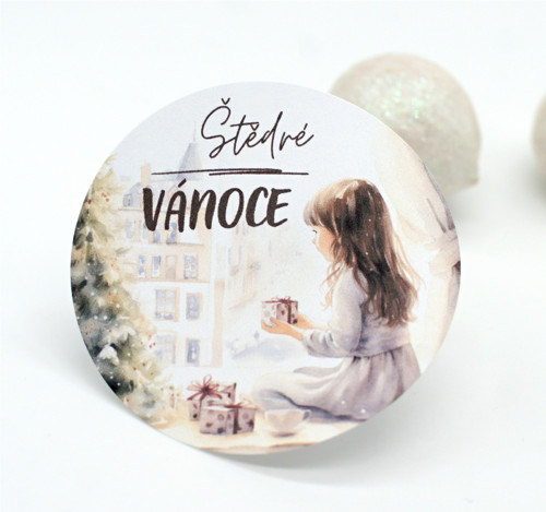 Samolepky Štědré Vánoce 12 ks - velké — foto 1