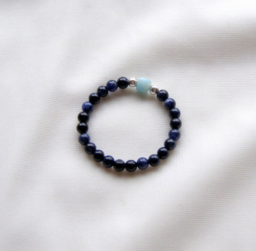 LARIMAR 0.3*SAFÍR 0.2*Ag*prsten