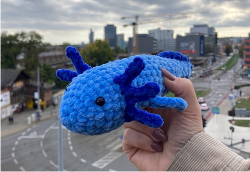 Háčkovaný axolotl