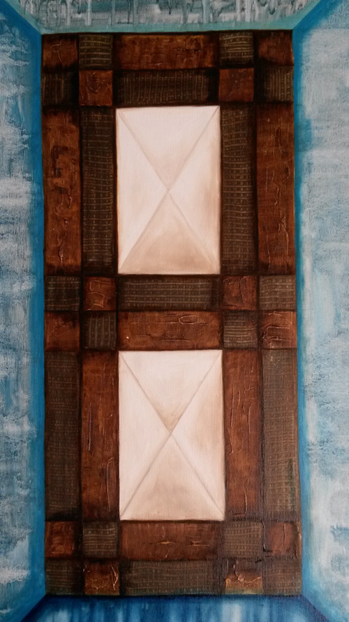 Modrá je nejlepší 90x60cm olej na plátně