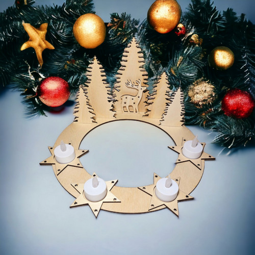 Vánoční LED dekorace Adventní věnec