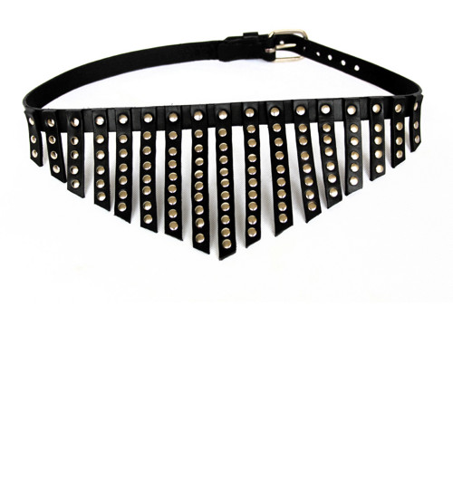 Ema Belt s nýty, široký kožený opasek