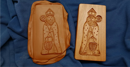 Mikuláš 4-dřevěná forma 12x6cm pouze 1kus