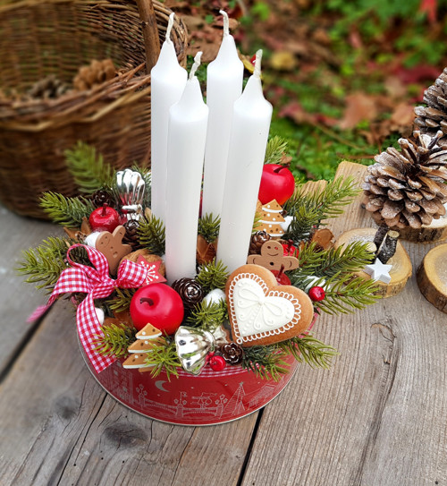 Adventní svícen v dóze — foto 1
