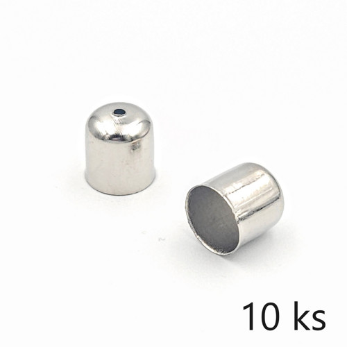 Koncovka lehká, platinová barva - 10 ks