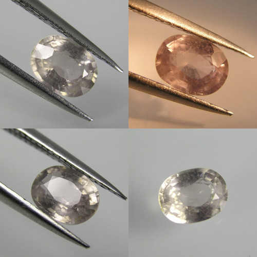 Broušený nazelenalý Safír, 1,12ct., 6,8x5,2x3,4 mm