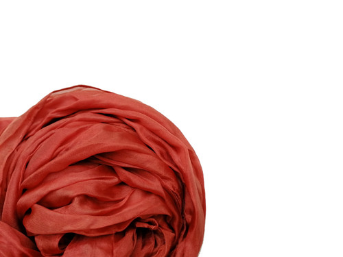 "red terra" hedvábná šála, pléd 180x90
