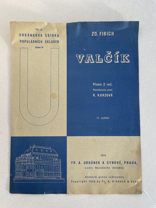Notový zápis – Valčík Zd. Fibicha