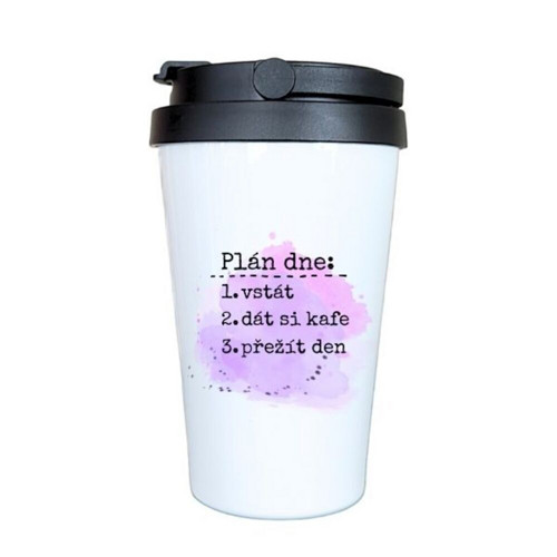 Termo pohár s poutkem – Plán dne… dát si kafe