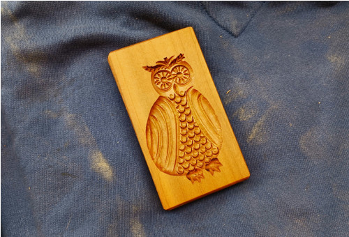 Sovička -dřevěná forma 9x5 cm