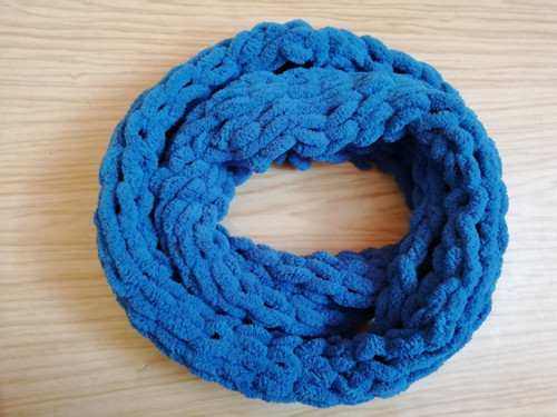 Měkký pletený nákrčník puffy (petrolejová)