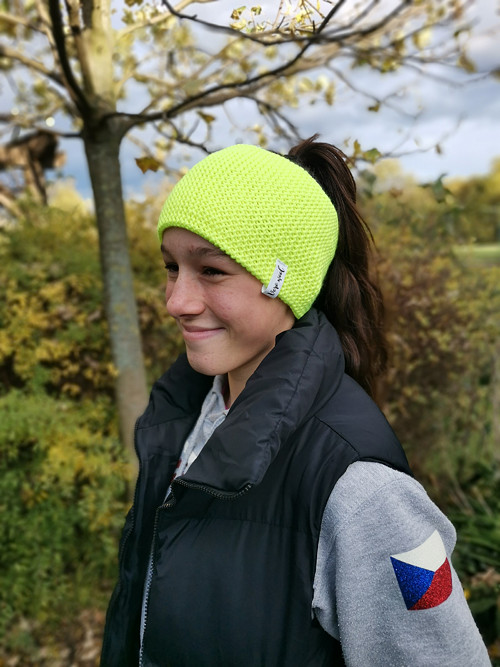 Super high čelenka - neon žlutá