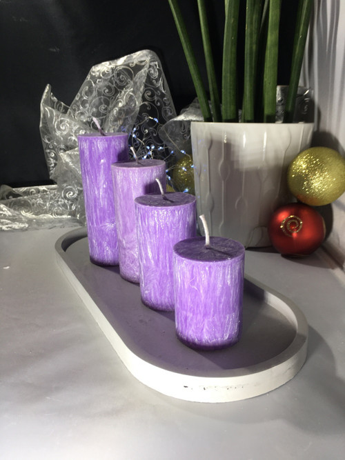 Svíčky palmové adventní schody S VŮNÍ- lila A