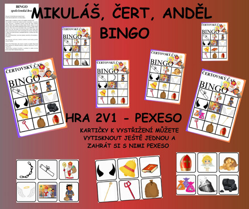 Čertovské bingo a Pexeso (2v1)