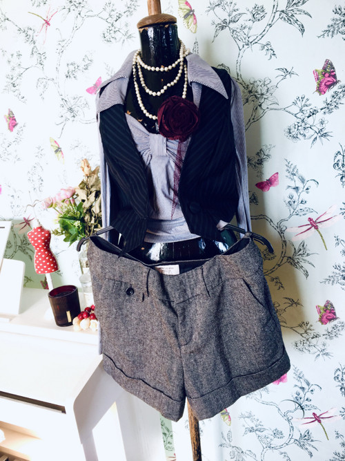 Kraťásky tvídové dandy chic — foto 1