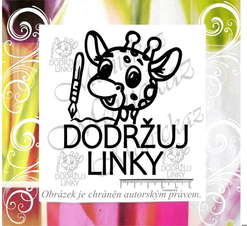 Dodržuj linky žirafa 1408. Razítko. — foto 1