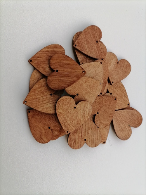 Srdíčko na rodinný kalendář teak - hnědý
