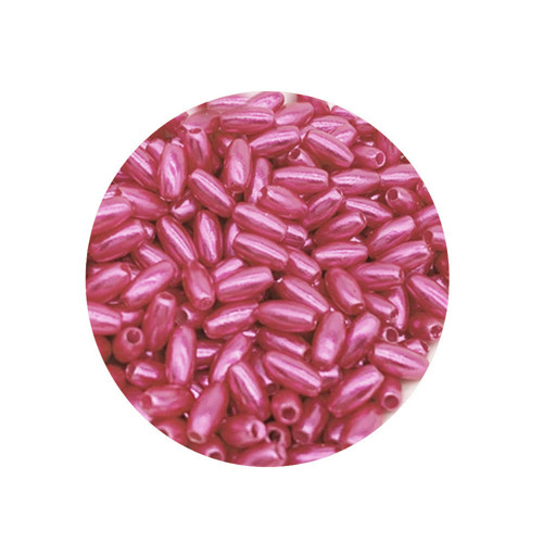 Olivky voskované tmavě růžové 4x8mm, 10ks