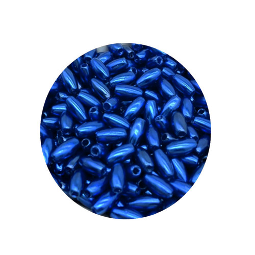 Olivky voskované modré 4x8mm, 10ks