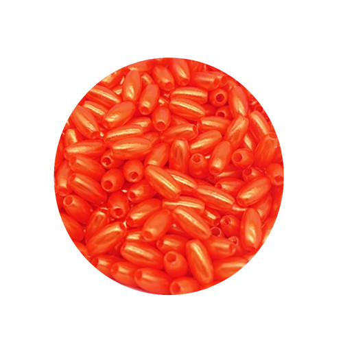 Olivky voskované oranžové 4x8mm, 10ks