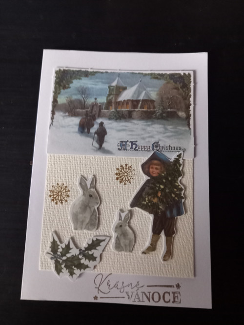 Přání Vánoce plus obálka