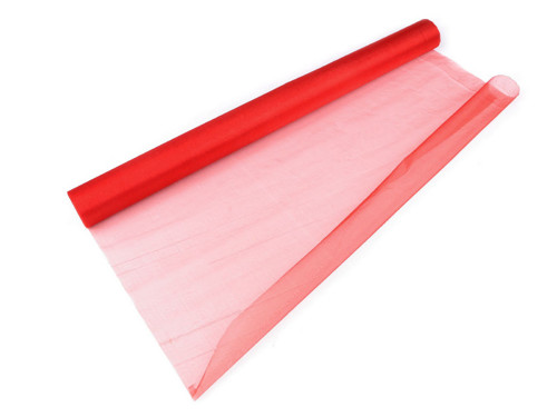 Organza šíře 72 cm (1m) - červená