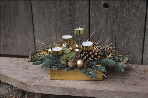 Adventní svícen zlatý — foto 1