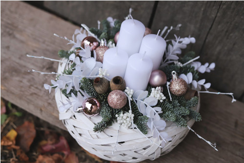 Adventní košíček růžový — foto 1