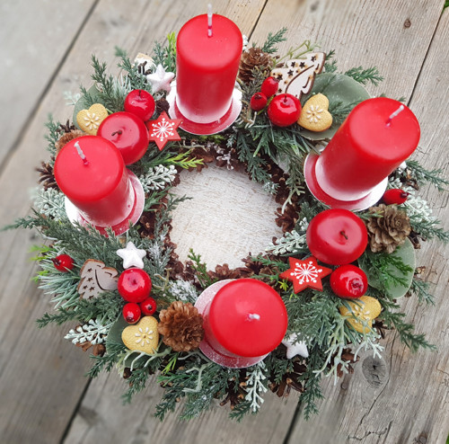 Adventní věneček na stůl — foto 1