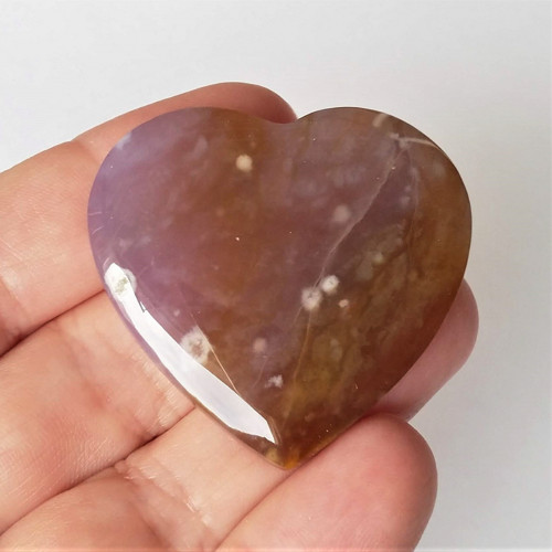 Chalcedon 18 kabošon srdce 39 x 40 x 8 mm — foto 1