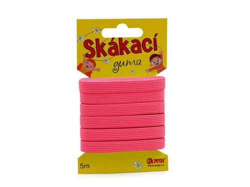 Skákací guma / pruženka galonová- růžová neon (5m)