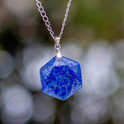 Přívěsek - Lapis lazuli - Hexagon