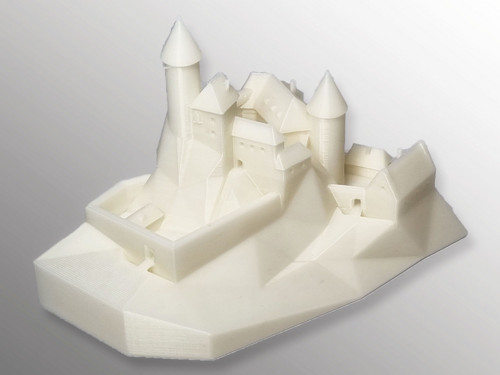 Model hradu Frýdštejn vytvořený 3D tiskem