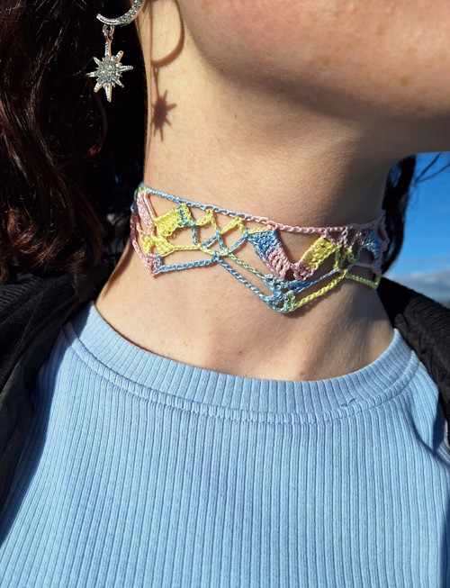 Háčkovaný choker - varianta 2