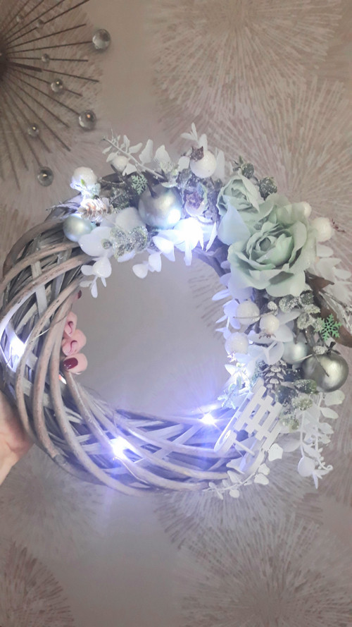 Mint věneček s led světýlky — foto 1
