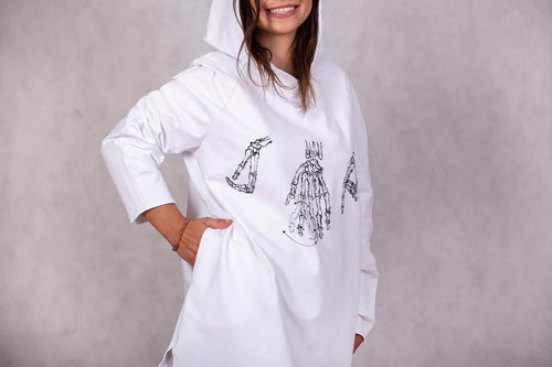 Oversize mikina s ruční malbou